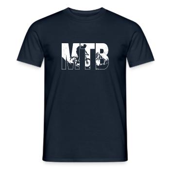 Cool Mountain Bike Art Men Women Mountainbike Ride - Men's T-Shirt - navy - Front - AI Model Male 178 light (178cm)