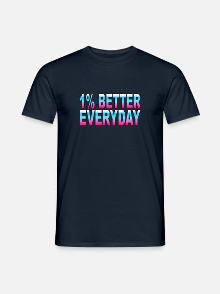1% better every day - Men's T-Shirt - navy