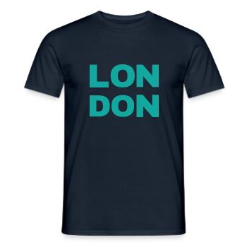 London town - Men's T-Shirt - navy - Front - AI Model Male 178 light (178cm)