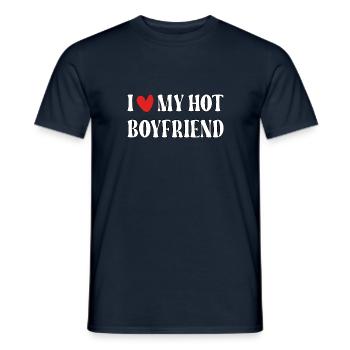 Ich liebe meinen heißen Freund - Männer T-Shirt - Navy - Vorne - AI Model Male 178 light (178cm)