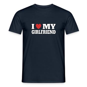 J’aime ma copine - T-shirt homme - marine - Devant - AI Model Male 178 light (178cm)