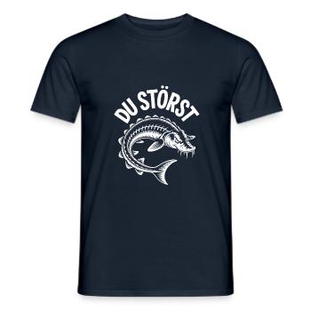 Stör angeln Sportfischen - Du störst - Männer T-Shirt - Navy - Vorne - AI Model Male 178 light (178cm)