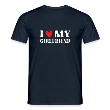 J’aime ma copine - T-shirt homme - marine - Devant - AI Model Male 178 light (178cm)