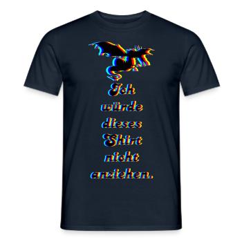 Nicht Anziehen Drache Motiv Abstrakt Schriftzug - Männer T-Shirt - Navy - Vorne - AI Model Male 178 light (178cm)