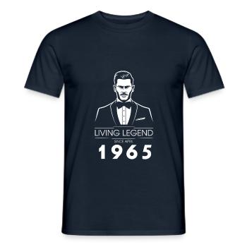 60e anniversaire Légende vivante (GAND) depuis 04/1965 - T-shirt homme - marine - Devant - AI Model Male 178 light (178cm)