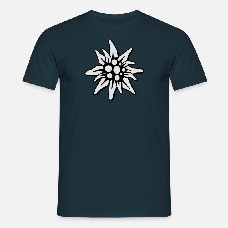Edelweiss 2c klein - Männer T-Shirt - Navy