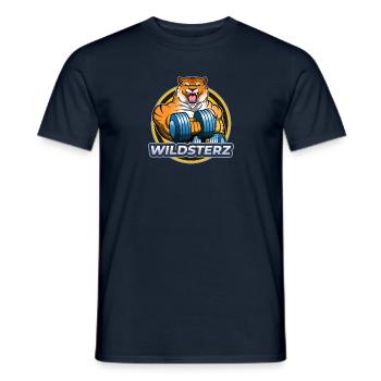 Wildsterz - Tiger - Männer T-Shirt - Navy - Vorne - AI Model Male 178 light (178cm)