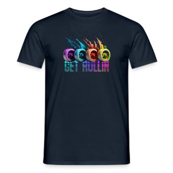 Holen Sie sich das Rollen - Männer T-Shirt - Navy - Vorne - AI Model Male 178 light (178cm)
