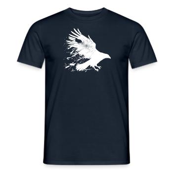 Raven In Battle White Edition - T-shirt homme - marine - Devant - AI Model Male 178 light (178cm)