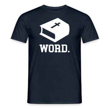 Jésus Bible Paroles drôles Cadeau - T-shirt homme - marine - Devant - AI Model Male 178 light (178cm)