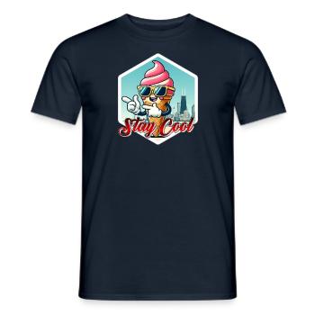 Stay Cool Ice - Männer T-Shirt - Navy - Vorne - AI Model Male 178 light (178cm)