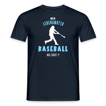 Baseball Baseballer Baseballfan Baseballspiel - Männer T-Shirt - Navy - Vorne - AI Model Male 178 light (178cm)