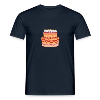 birthdaycake torte - Männer T-Shirt - Navy - Vorne - AI Model Male 178 light (178cm)