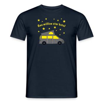 one million star hotel - Männer T-Shirt - Navy - Vorne - AI Model Male 178 light (178cm)