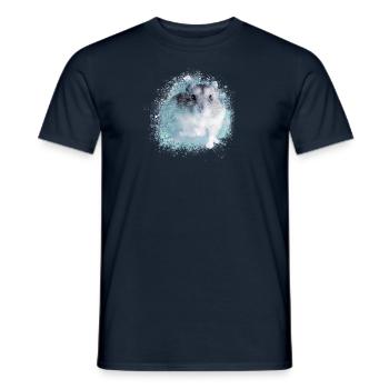 zwerghamster,hamster,weiss,graffiti,malerei - Männer T-Shirt - Navy - Vorne - AI Model Male 178 light (178cm)