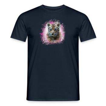 tigerbaby,tiger,rosa,graffiti,malerei - Männer T-Shirt - Navy - Vorne - AI Model Male 178 light (178cm)
