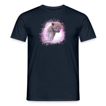 leopardbaby,tiger,pink,graffiti,painting,leopard - Men's T-Shirt - navy - Front - AI Model Male 178 light (178cm)