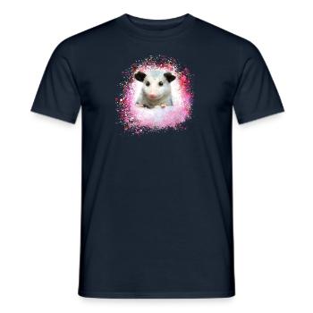 Opossum,mouse,rodent,graffiti - Men's T-Shirt - navy - Front - AI Model Male 178 light (178cm)