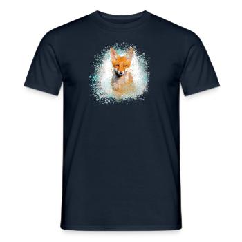 fuchs ,Graffiti, Malerei,fuchs ,aquarell - Männer T-Shirt - Navy - Vorne - AI Model Male 178 light (178cm)