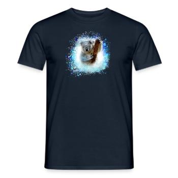 koala ,blau,graffiti,malerei,koalabär, brush - Männer T-Shirt - Navy - Vorne - AI Model Male 178 light (178cm)