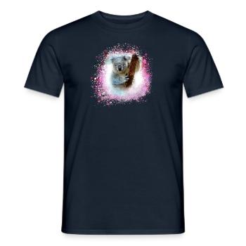 koala ,pink,graffiti,malerei,koalabär, brush - Männer T-Shirt - Navy - Vorne - AI Model Male 178 light (178cm)