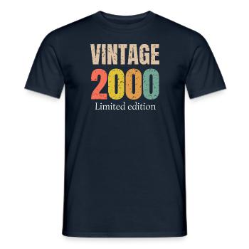 Vintage 2000 Limitierte Auflage - Männer T-Shirt - Navy - Vorne - AI Model Male 178 light (178cm)