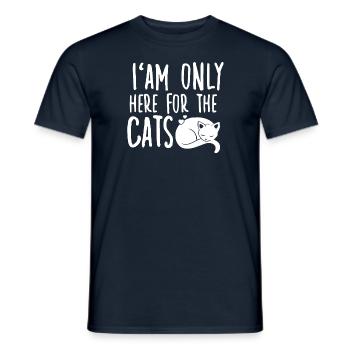 Chats Accessoires Drôles De Chats Propriétaires Chats - T-shirt homme - marine - Devant - AI Model Male 178 light (178cm)