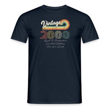 2000 Jahrgang Klassiker 2000 - Männer T-Shirt - Navy - Vorne - AI Model Male 178 light (178cm)