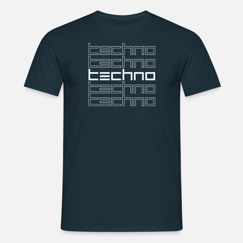Techno-Logo-Design - Männer T-Shirt - Navy