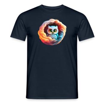 Hibou mignon - T-shirt homme - marine - Devant - AI Model Male 178 light (178cm)