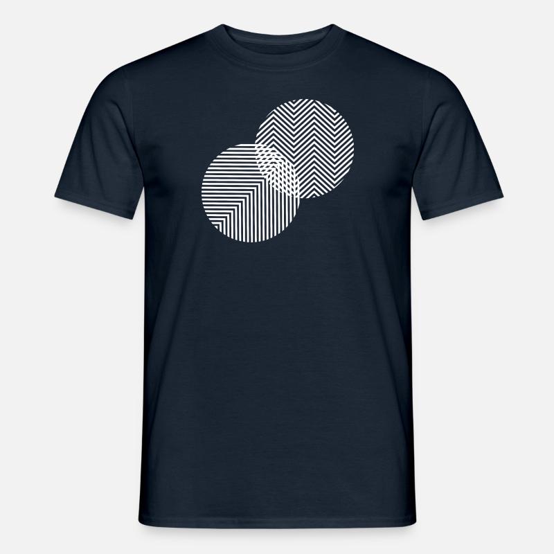 circles pattern design - Men’s T-shirt - navy