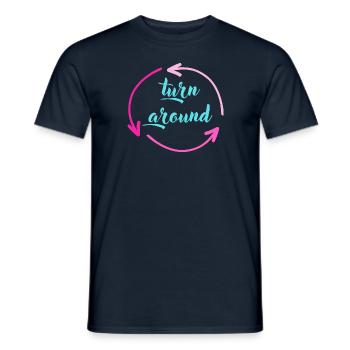 Turnaround - Men's T-Shirt - navy - Front - AI Model Male 178 light (178cm)