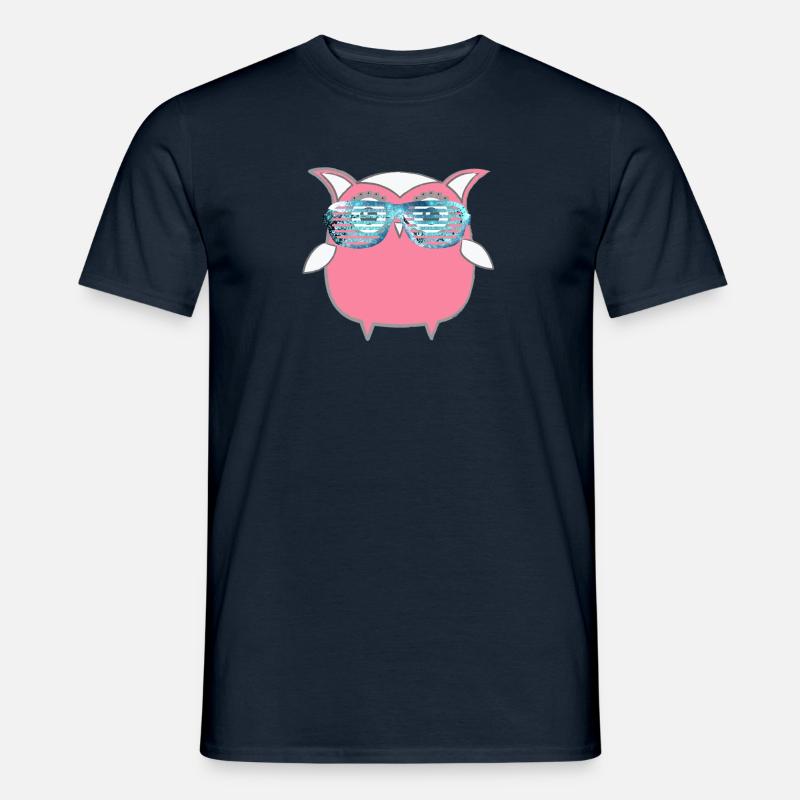 Eule, Comic,mint,Sonnenbrllle, spacebrille,sommer, - Männer T-Shirt - Navy