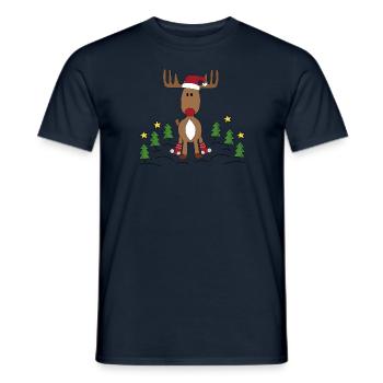 Design pour Noël - T-shirt homme - marine - Devant - AI Model Male 178 light (178cm)