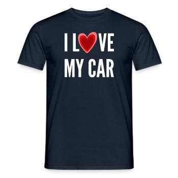 I LOVE MY CAR - Für Autoliebhaber - Männer T-Shirt - Navy - Vorne - AI Model Male 178 light (178cm)