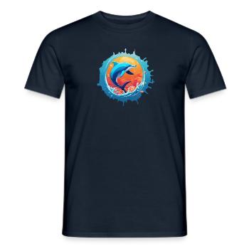 dauphin1 - T-shirt homme - marine - Devant - AI Model Male 178 light (178cm)