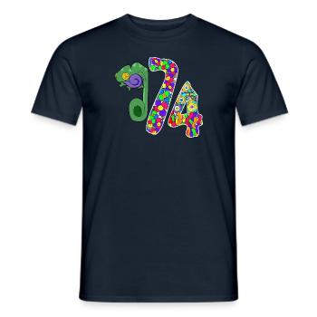 Caméléon 974 Doodle - T-shirt homme - marine - Devant - AI Model Male 178 light (178cm)