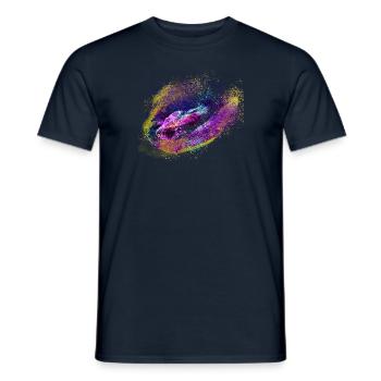 schlange,bunt,reptil,nachts,cobra,grün,metallisch - Männer T-Shirt - Navy - Vorne - AI Model Male 178 light (178cm)