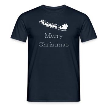 Merry Christmas - Männer T-Shirt - Navy - Vorne - AI Model Male 178 light (178cm)