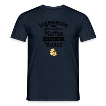 Ingenieure Trinken Nicht Nur Kaffee... - Männer T-Shirt - Navy - Vorne - AI Model Male 178 light (178cm)