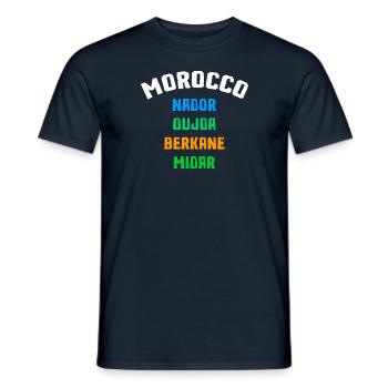 Nador Oujda Berkane Midar Maroc - T-shirt homme - marine - Devant - AI Model Male 178 light (178cm)
