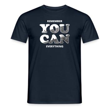 Remember You Can Everything - Men's T-Shirt - navy - Front - AI Model Male 178 light (178cm)