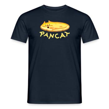 Chat aux crêpes - T-shirt homme - marine - Devant - AI Model Male 178 light (178cm)