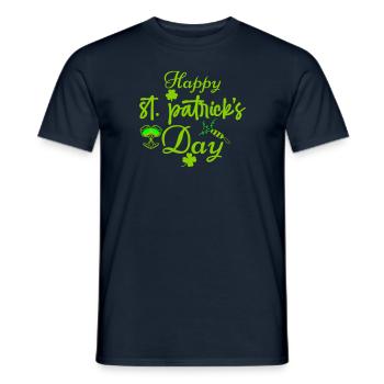 Happy St patricks Day - Men's T-Shirt - navy - Front - AI Model Male 178 light (178cm)