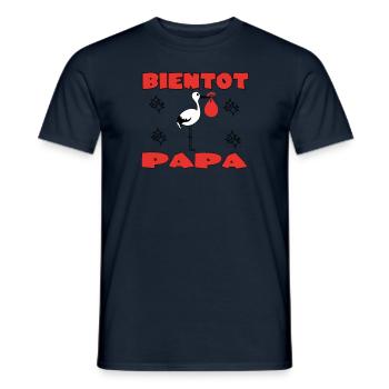 BIENTOT PAPA - T-shirt homme - marine - Devant - AI Model Male 178 light (178cm)