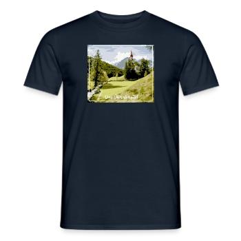 Das Obernbergtal,landschaft,berge,kirche,tirol - Männer T-Shirt - Navy - Vorne - AI Model Male 178 light (178cm)