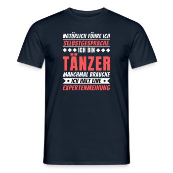 Ich führe Selbstgespräche - Tänzer Edition - Männer T-Shirt - Navy - Vorne - AI Model Male 178 light (178cm)