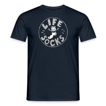 LIFE SOCKS - Männer T-Shirt - Navy - Vorne - AI Model Male 178 light (178cm)