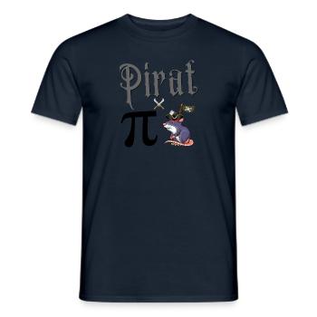 Pirate Pi Rat Pi Rat (Gift Idea) - Men's T-Shirt - navy - Front - AI Model Male 178 light (178cm)