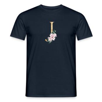 Alphabet J - Men's T-Shirt - navy - Front - AI Model Male 178 light (178cm)